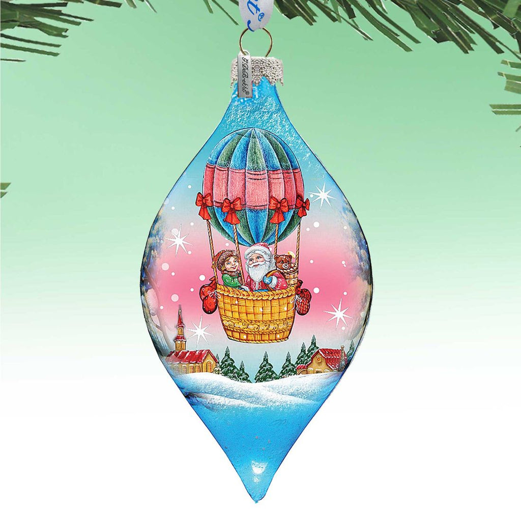 Air Balloon Glass Ornament by G. DeBrekht - Christmas Decor - 74179