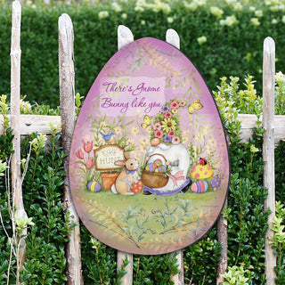 Spring Garden Gnome Door Decor by Susan Winget - Easter Decor - 8471121H-SW