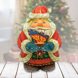 Butterfly Santa Gift Giver Handcrafted Christmas Figurine - G. DeBrekht Christmas Santa Snowman Decor - 517694