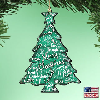 Merry Christmas Tree Ornament by Nature Wonders - Christmas Decor - 81988122