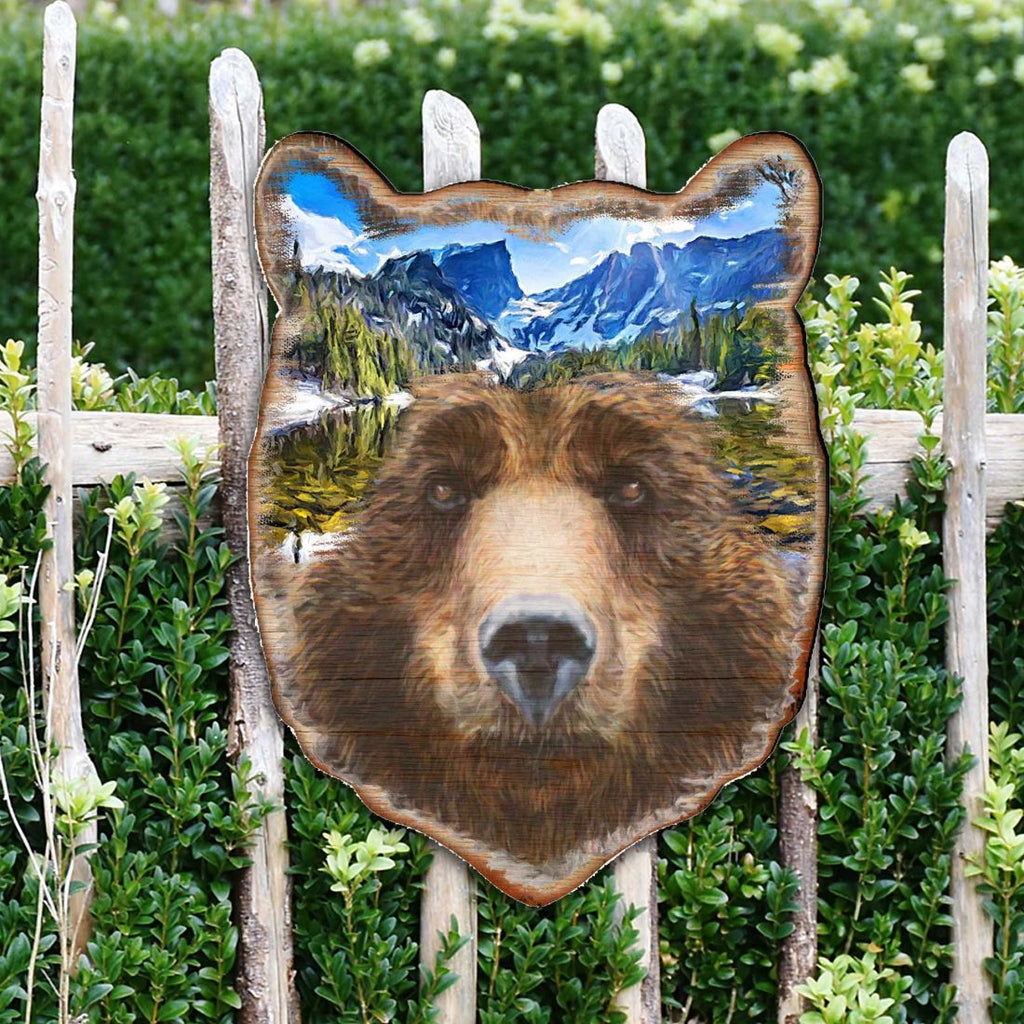 Bear Face Wildlife Outdoor Decor Large Ornament by G. DeBrekht - Wildlife Holiday Decor - 8198214-4M