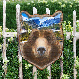 Bear Face Wildlife Outdoor Decor Large Ornament by G. DeBrekht - Wildlife Holiday Decor - 8198214-4M