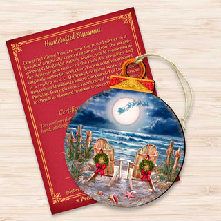 Moonlight Christmas Holiday Wooden Ornaments by D. Gelsinger - Christmas Decor - 8652817-DG