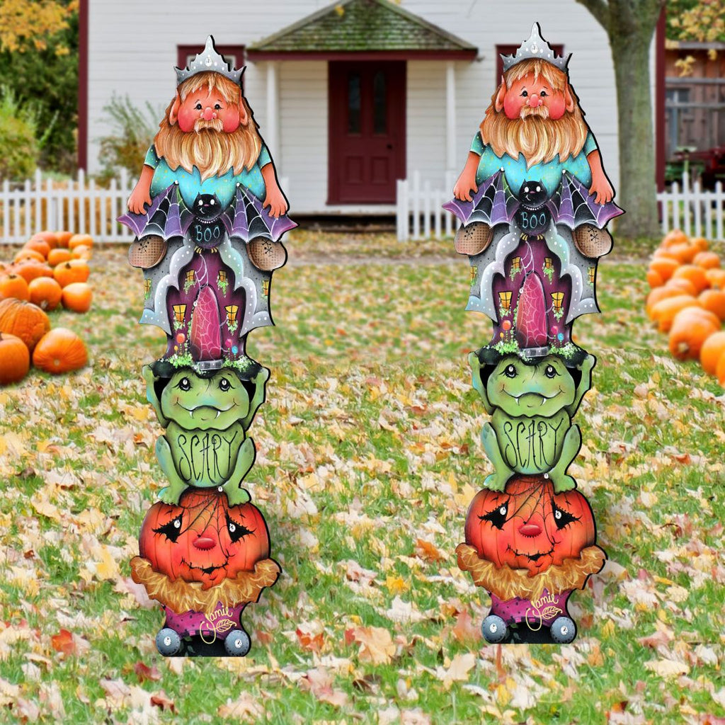 Scary Boo Halloween Set of 2 Outdoor Decor by Jamie Mills-Price - Thanksgiving Halloween Decor - 8457413F