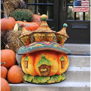 Pumpkin Castle Halloween Door Decor by G. DeBrekht - Thanksgiving Halloween Decor - 8158413H