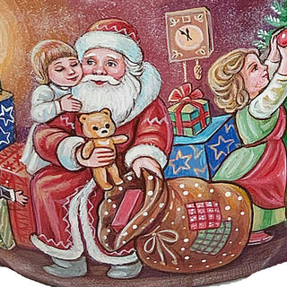 the Gift of Giving a Snowman Story Hand-Painted WOODCARVED Masterpiece by G. DeBrekht - Christmas Santa Snowman Decor - 2000015