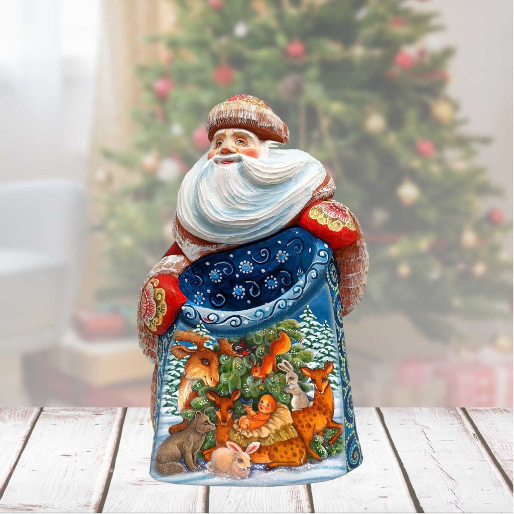 The Forest Animal Whisperer Hand-Painted WOODCARVED Figurine by G. DeBrekht - Christmas Decor - 8203013 *** PRE-ORDER - Handmade Just for You! ***