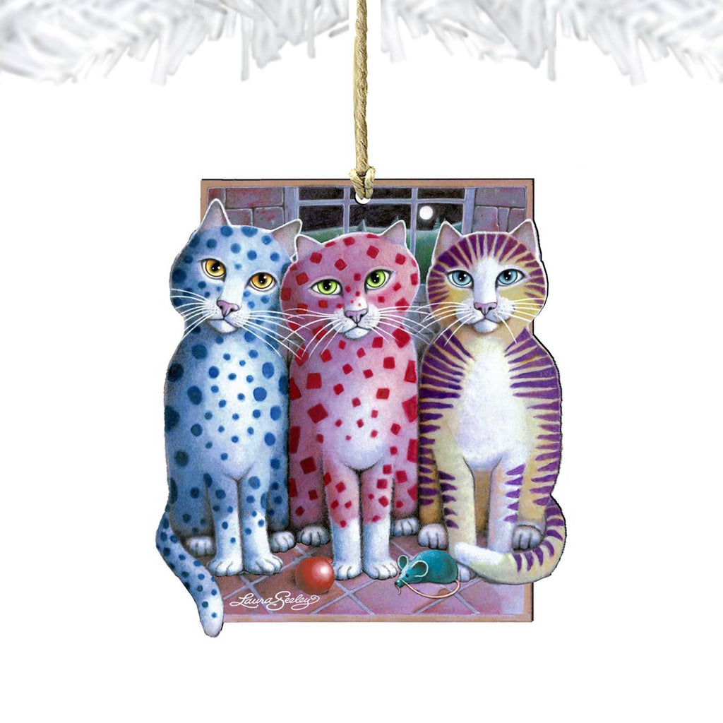 Board Meeting Wooden Ornaments Pets by Laura Seeley - Pets Dog and Cats Decor - 8512051-LS