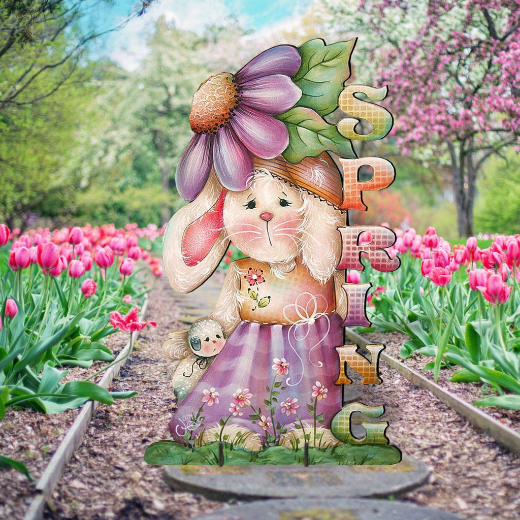 Bunny Easter Outdoor Scene by Jamie Mills-Price - Easter Spring Decor - 8457604F