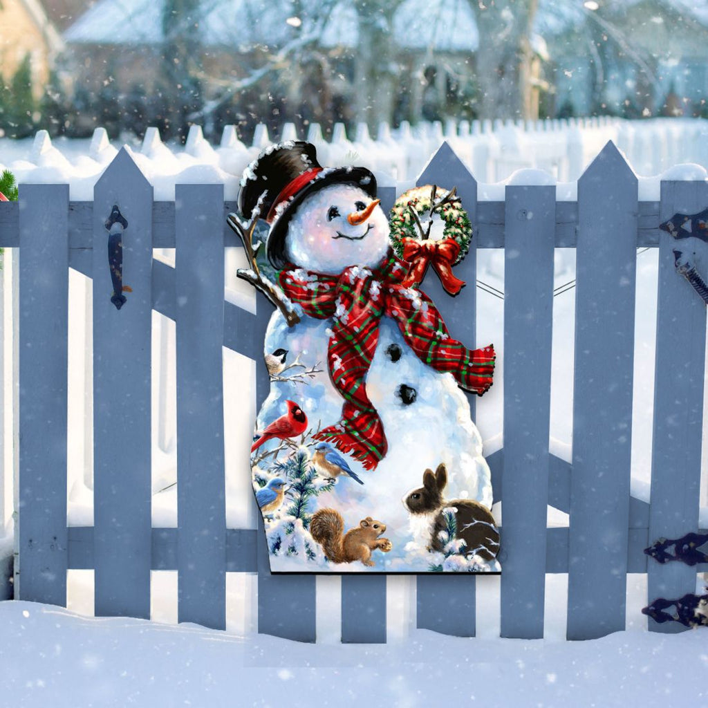 An Old Fashioned Christmas Door Decor by D. Gelsinger - Christmas Santa Snowman Decor - 8461024H-1563