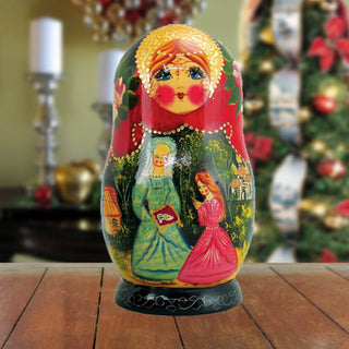 Cinderella Matreshka Nesting Hand-Painted Doll Set of 5 by G. DeBrekht - Christmas Decor - 1300925