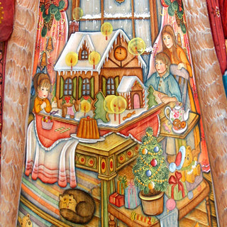 Family Christmas Night Hand-Painted WOODCARVED Masterpiece by G. DeBrekht - Christmas Decor - 210226SE