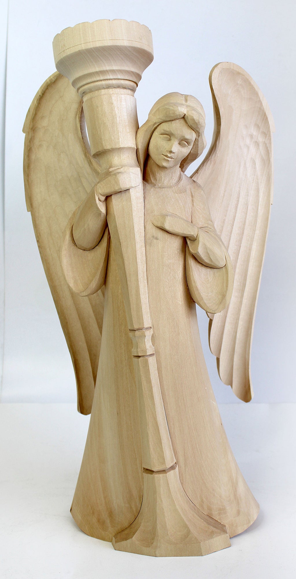 One-of-a-Kind Angel Wood Carved Figurine G.DeBrekht