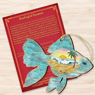 Fish Wooden Ornaments by G. DeBrekht - Coastal Holiday Decor - 8198534