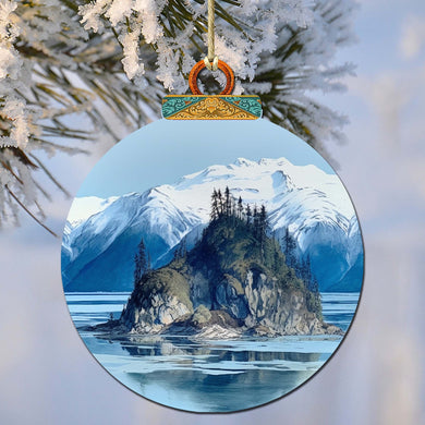 Alaskan Nature's Timeless Beauty Wooden Ornaments by G.Debrekht - Wildlife Holiday Decor - 870073