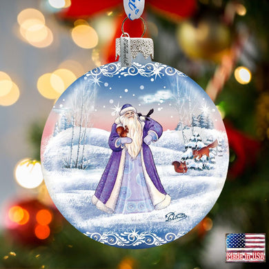 Wilderness Friends Ball Glass Ornament by G. DeBrekht - Wildlife Holiday Decor - 73316