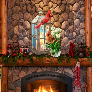 Lantern Cardinals Holiday Door Decor by D. Gelsinger - Christmas Decor - 8461057H-DG