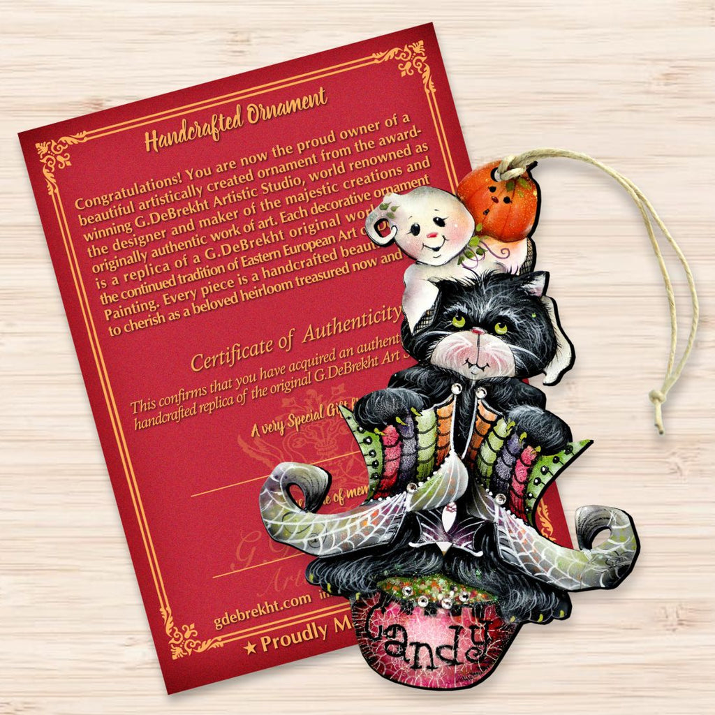 Spoooooky Boos! Wooden Ornaments by Jamie Mills-Price - Thanksgiving Halloween Decor - 8457409