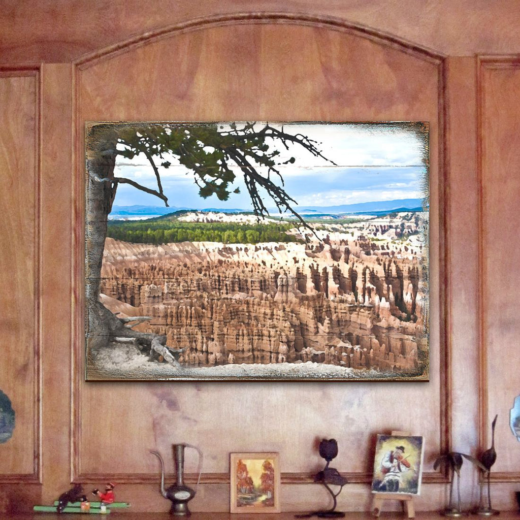 Canyon Tree View Art Wooden Wall Art by Nature Wonders - Nature Wildlife Decor - 95281B