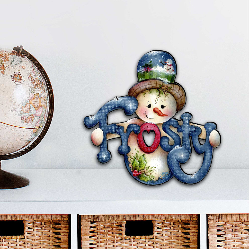 Frosty Christmas Door Decor by Jamie Mills-Price - Christmas Santa Snowman Decor - 8457505H