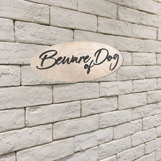 Beware of Dog, Sign, Birch wood, Dog Sign, Beware of Dog Plaque - 320311