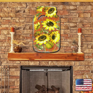 Sunflower Mason Jar Halloween Door Decor by G. DeBrekht - Thanksgiving Halloween Decor - 8158906H
