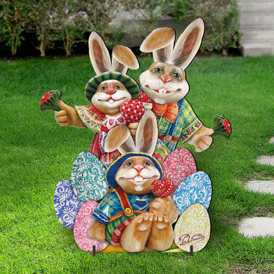 Drucker Easter Family Easter Yard Sign by G. DeBrekht - Easter Spring Decor - 8154420-2F