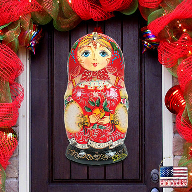 Nesting Doll Matreshka Holiday Door Decor by G. DeBrekht - Christmas Decor - 8115010H