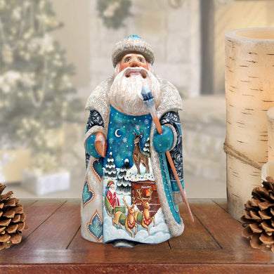 Santa Hand-Painted WOODCARVED Masterpiece by G. DeBrekht - Christmas Decor - 821717 *** PRE-ORDER - Handmade Just for You! ***