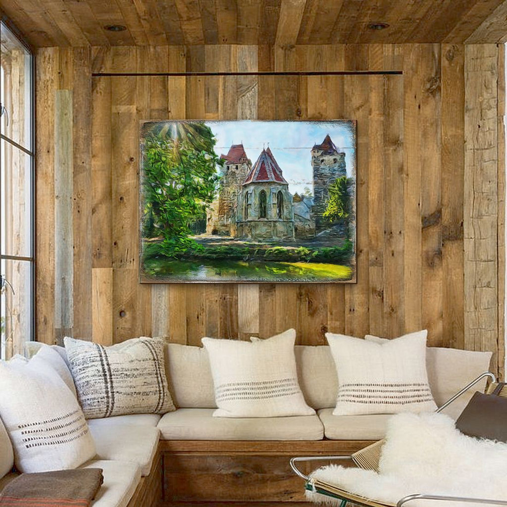 Aleeza Castle Art Wooden Wall Art by Nature Wonders - Nature Wildlife Decor - 95248B