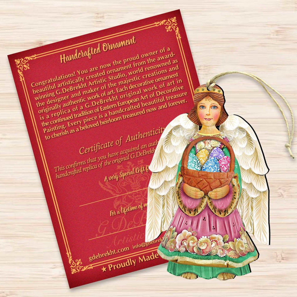 Easter Angel Wooden Ornaments by G. DeBrekht - Easter Spring Decor - 8154153