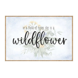 In a Field of Roses She Is a Wildflower - Bedroom Wall Art - Nursery Wall Art - Contemporary Decor - Girls Room Wall Decor - 310335