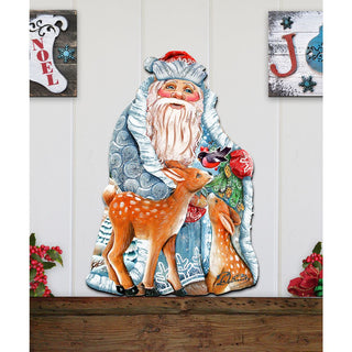 Winter Treasure Christmas Door Decor by G. DeBrekht - Christmas Santa Snowman Decor - 8114500H