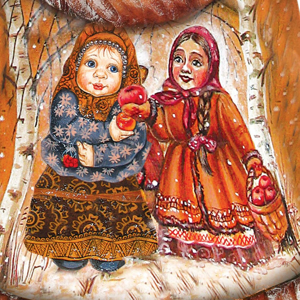 Sisterly Love Santa Hand-Painted WOODCARVED Masterpiece by G. DeBrekht - Christmas Decor - 821302 *** PRE-ORDER - Handmade Just for You! ***