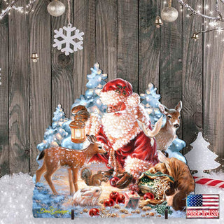 Abundance of Joy Christmas Outdoor Scene by D Gelsinger featuring Santa and Snowman - Christmas Decor 8461044F-0104