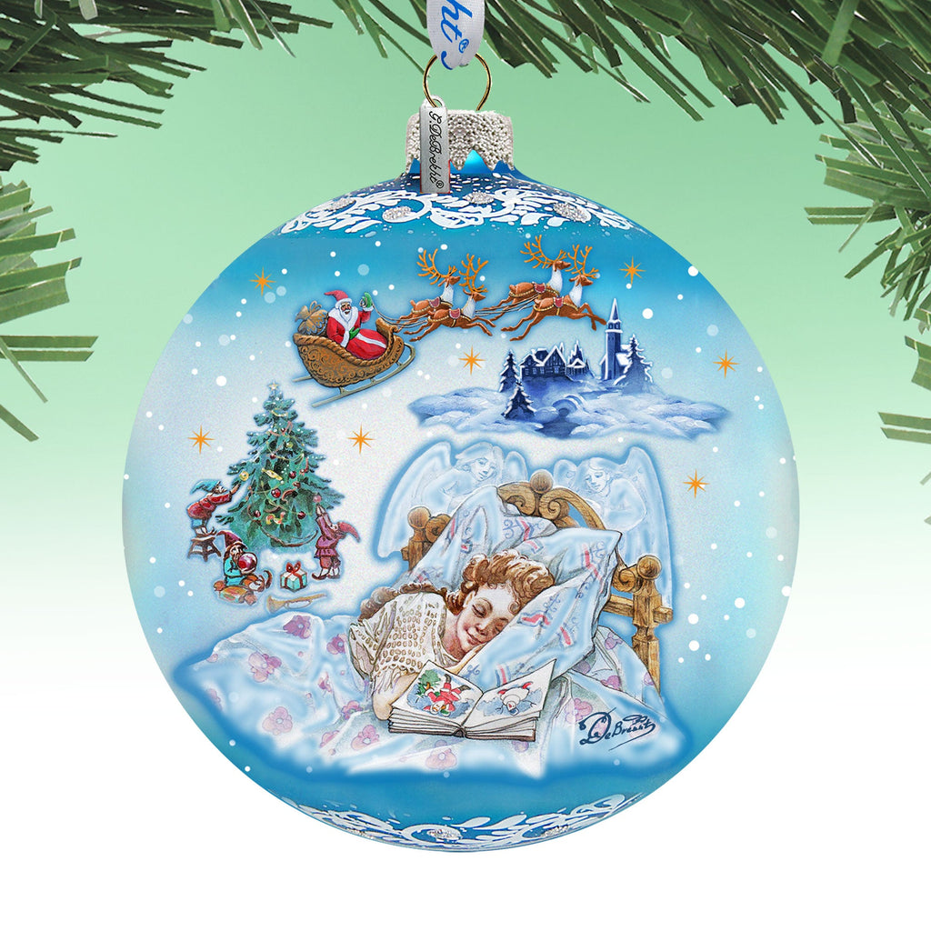 Winter Fairy Tale Dream Glass Ornament Limited Edition by G. DeBrekht - Santa Snowman Decor - 73831-1