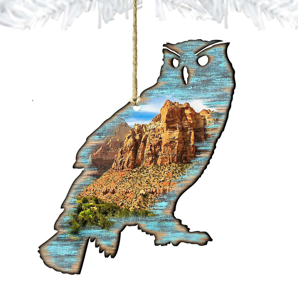 Owl Wooden Ornaments by Nature Wonders - Wildlife Holiday Decor - 8198161