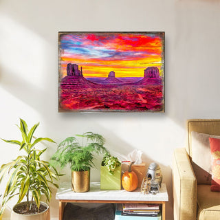 Canyons Landscape Art Wooden Wall Art by Nature Wonders - Nature Wildlife Decor - 95236B