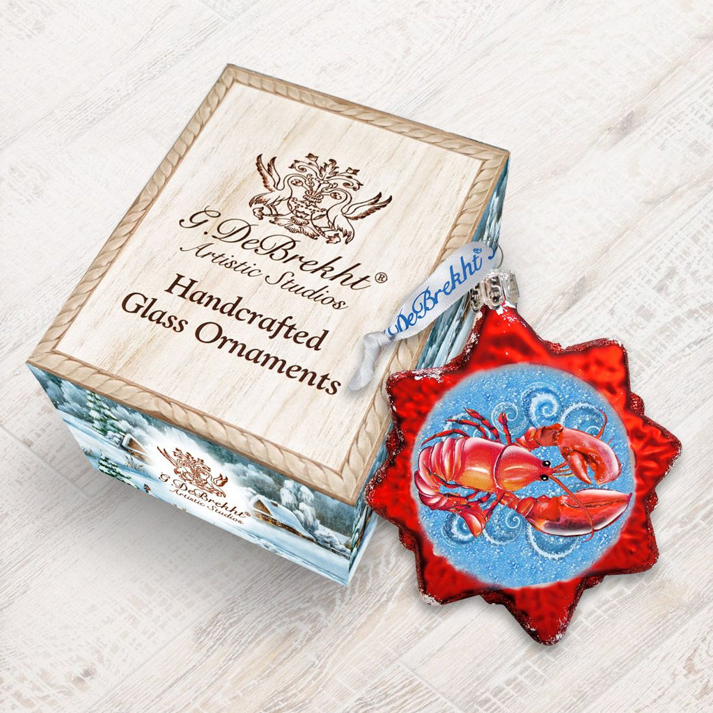 Lobster Mercury Glass Ornament by G. DeBrekht - Coastal Holiday Decor - 776280