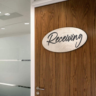 Receiving sign, Shipping and receiving, Business sign, Made in the USA sign, Made from wood, Lightweight sign - 320332