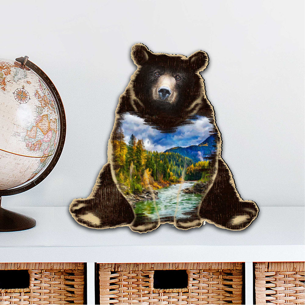 Mountain River Bear Wildlife Decor by G. DeBrekht - Designocracy - 81982152M