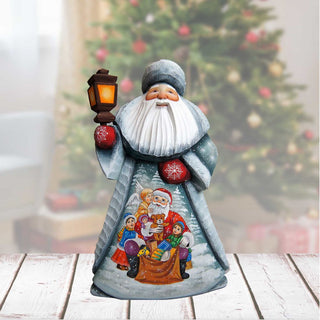 Gift Giver Santa Hand-Painted WOODCARVED Figurine by G. DeBrekht - Christmas Decor - 8214563 *** PRE-ORDER - Handmade Just for You! ***