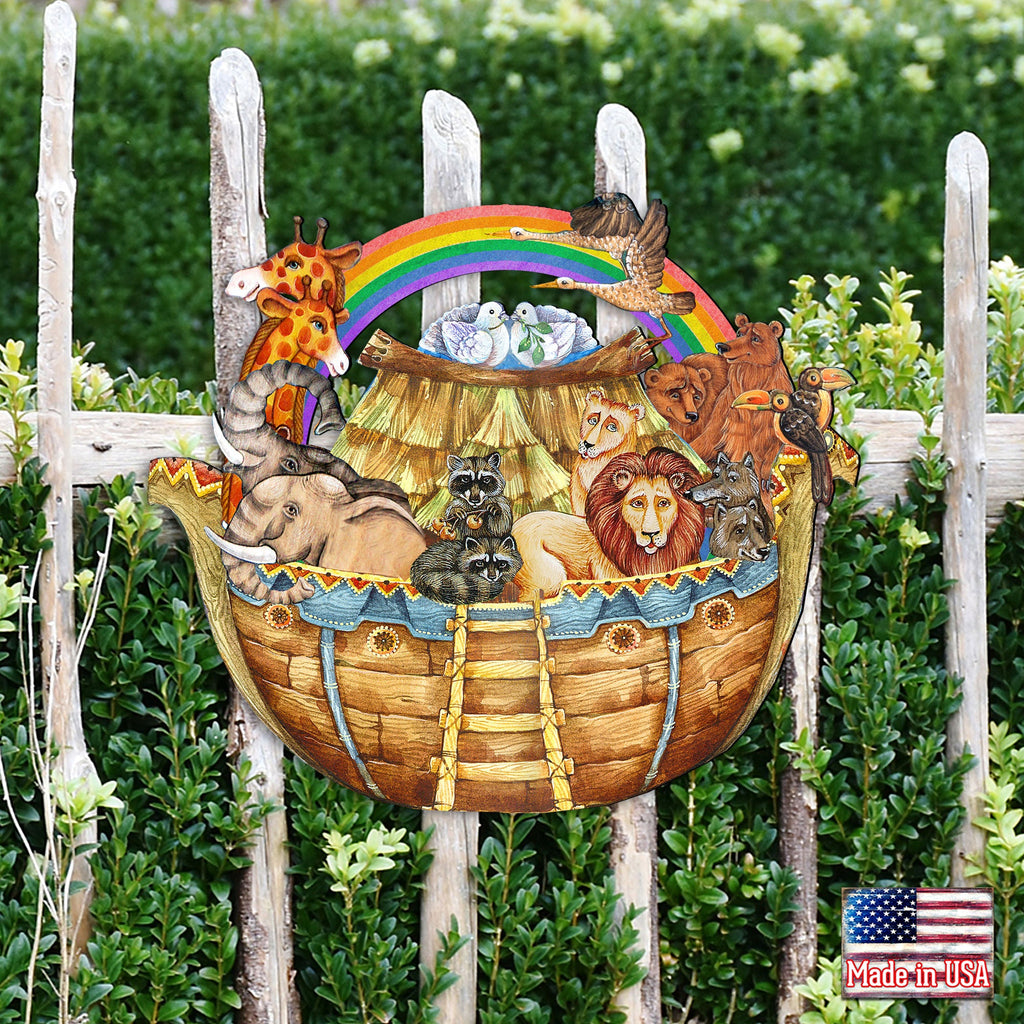 Noah's Ark Nativity Door Decor by G. DeBrekht - Nativity Holiday Decor - 8114050H