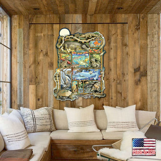 Reptiles Fish Amphibians Whimsical Wall Art by Laura Seeley - Love Family Kids Decor - 8513011-LS