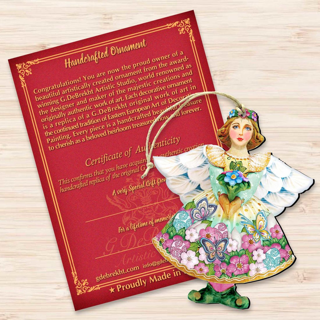 Spring Angel Wooden Ornaments by G. DeBrekht - Easter Spring Decor - 8157616