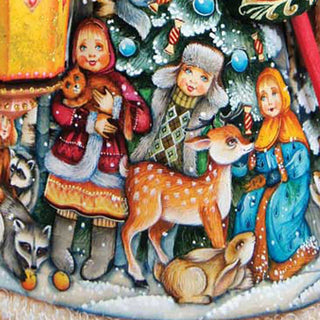 Lighting Way Santa Hand-Painted WOODCARVED Masterpiece by G. DeBrekht - Christmas Decor - 241127