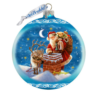 Christmas Arrival Lg Glass Ornament in Blue by Gelsinger - Christmas Decor - 73921B-DG