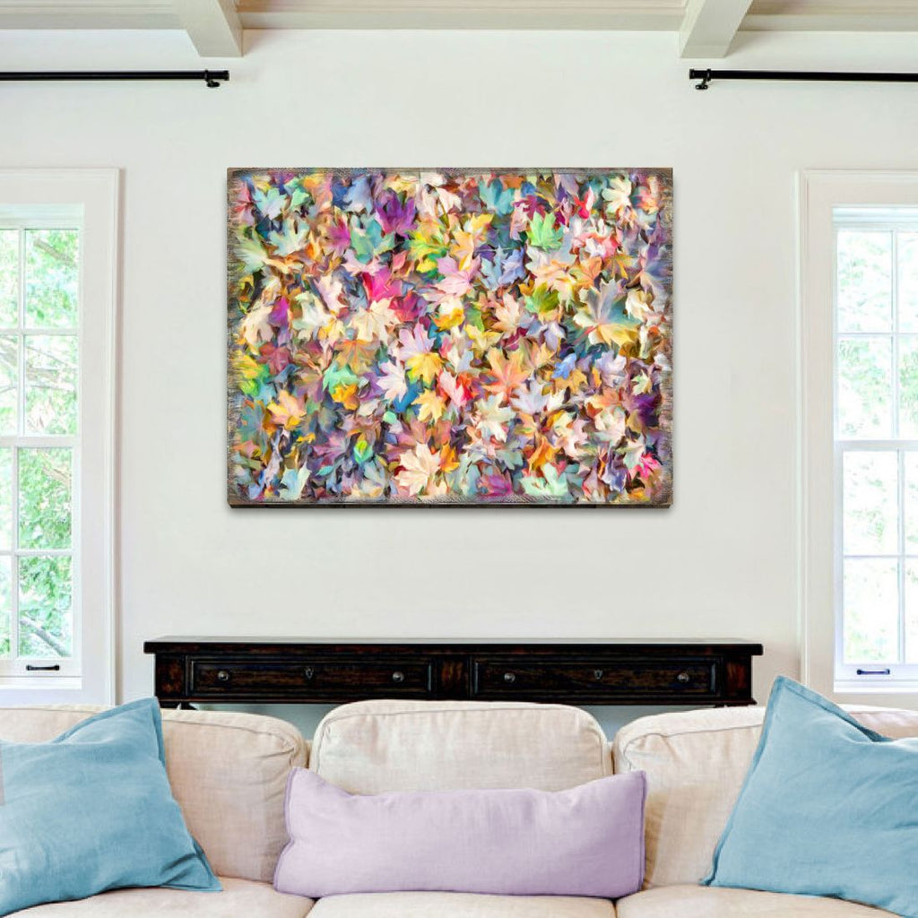 Colorful Leaves Art Wooden Wall Art by Nature Wonders - Nature Wildlife Decor - 95402B