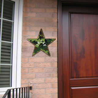 Military Star Wooden Personalized House Number Sign - American Patriotic Decor - Handcrafted Wooden Handcrafted Wooden Address Sign - MA98917