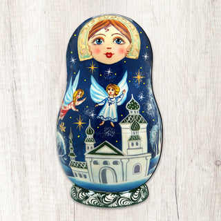 Flying Angels Nesting Doll Door Decor by G. DeBrekht - Christmas Decor - 8115941H
